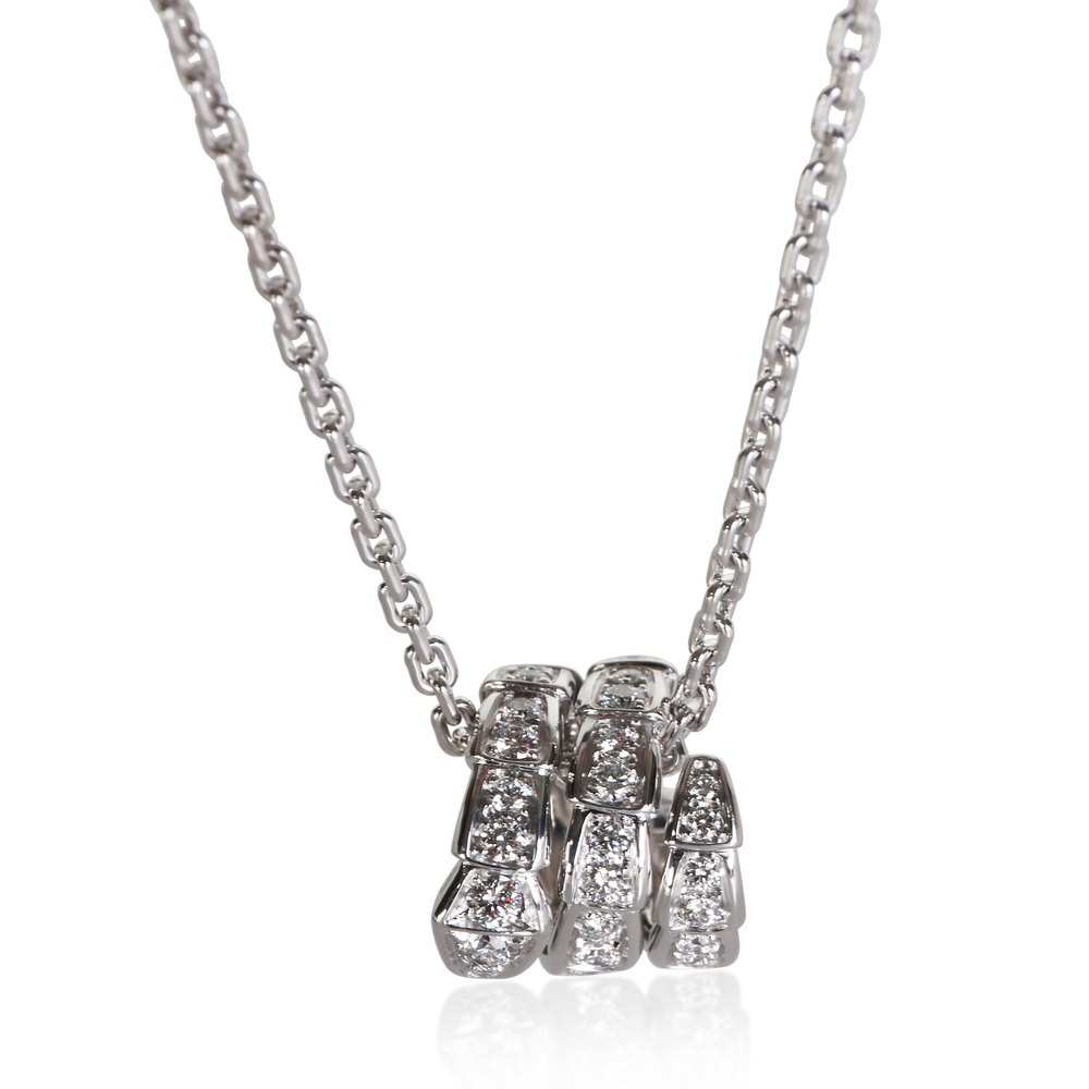 BVLGARI White Gold Diamond Serpenti Viper Necklace